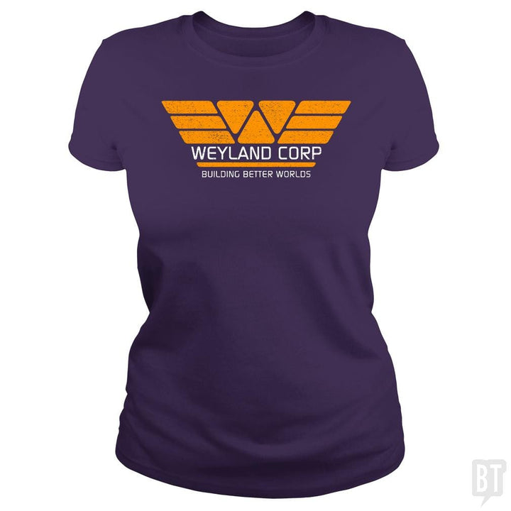 SunFrog-Busted Funky Hippo Classic Ladies Tee / Purple / S Weyland Corp