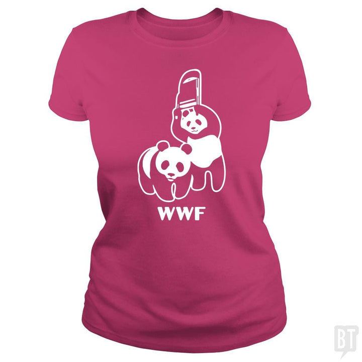 SunFrog-Busted Funky Hippo Classic Ladies Tee / Heliconia / S WWF