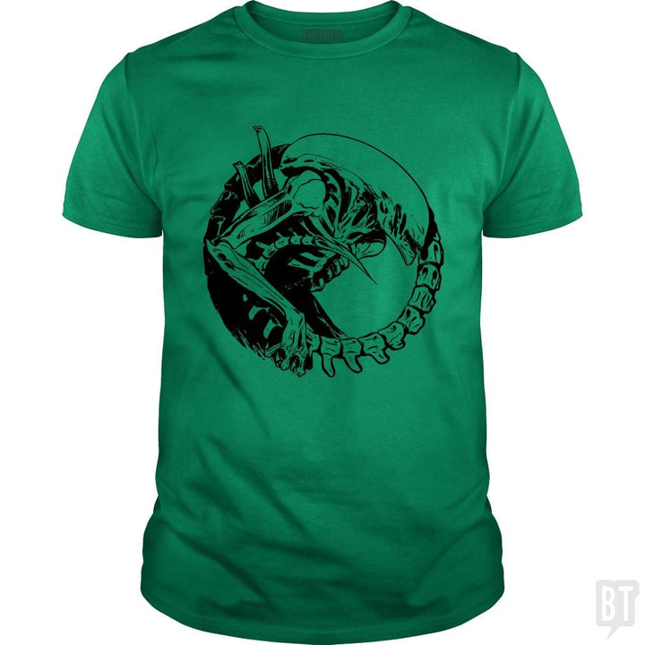 SunFrog-Busted Funky Hippo Classic Guys / Unisex Tee / Irish Green / S Xenomorph