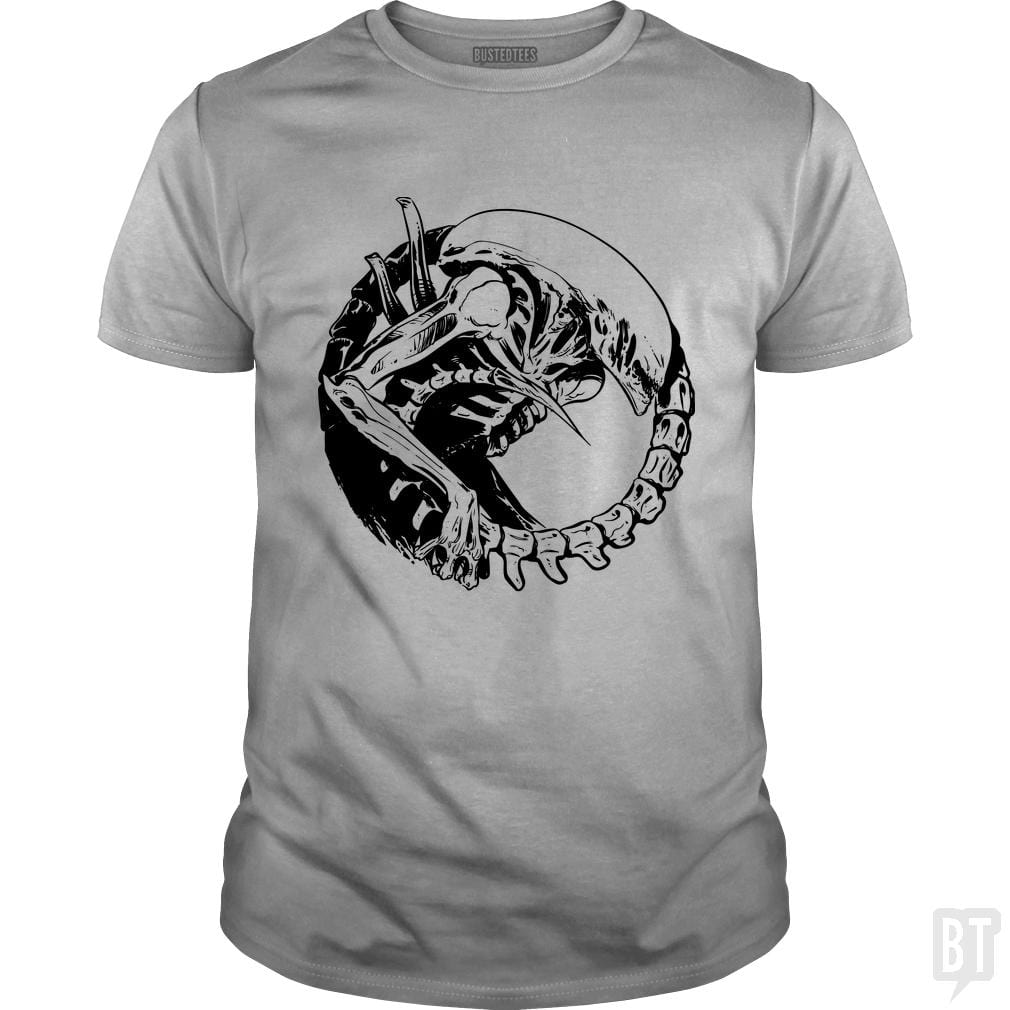 SunFrog-Busted Funky Hippo Classic Guys / Unisex Tee / Sport Grey / S Xenomorph