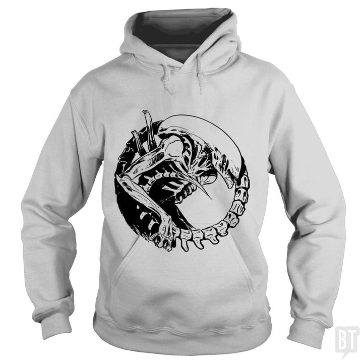 SunFrog-Busted Funky Hippo Hoodie / Sport Grey / S Xenomorph