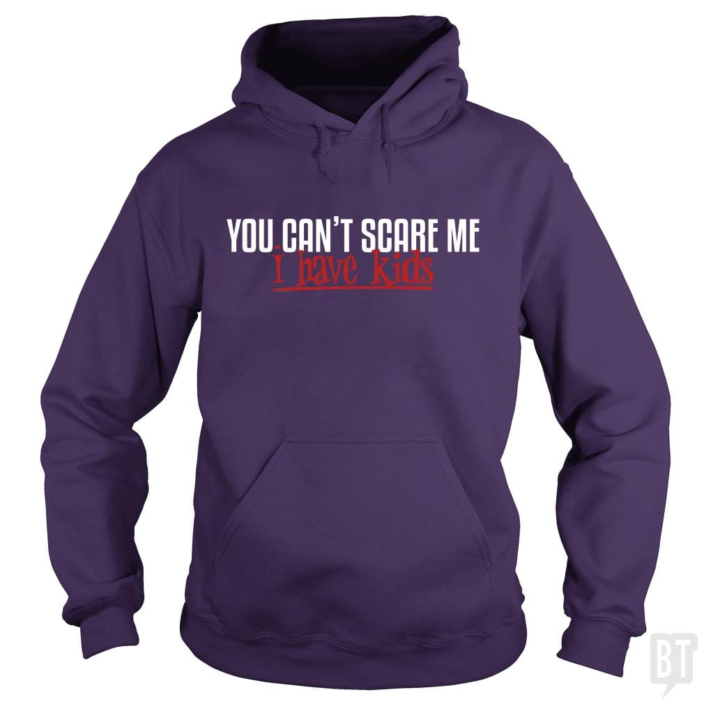 SunFrog-Busted Funky Hippo Hoodie / Purple / S You Can Not Scare Me - I Have Kids