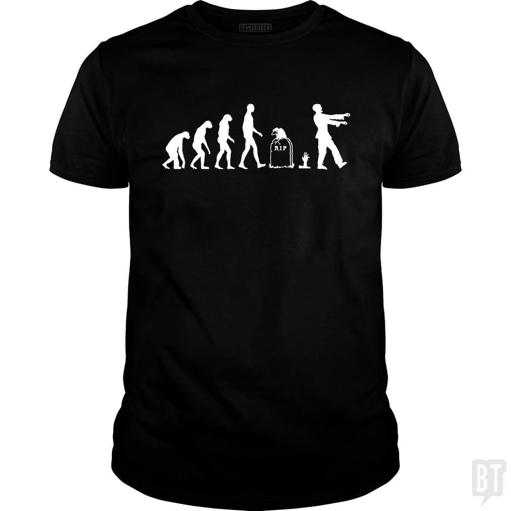 SunFrog-Busted Funky Hippo Classic Guys / Unisex Tee / Black / S Zombie Evolution