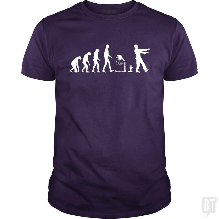 SunFrog-Busted Funky Hippo Classic Guys / Unisex Tee / Purple / S Zombie Evolution