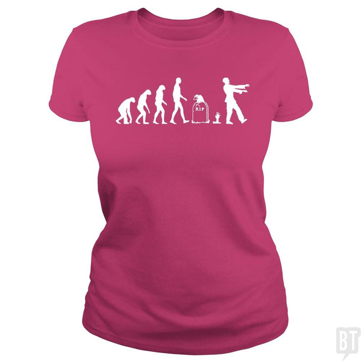 SunFrog-Busted Funky Hippo Classic Ladies Tee / Heliconia / S Zombie Evolution