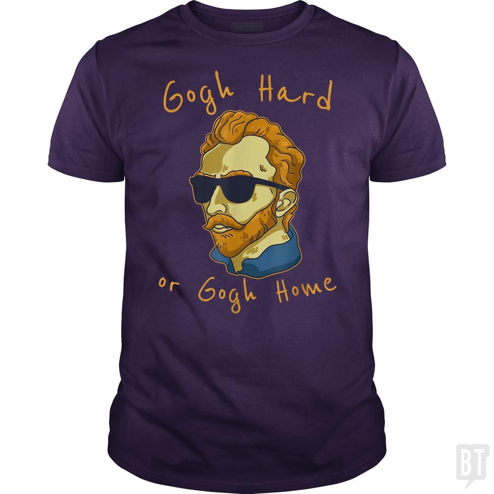 SunFrog-Busted Glenda Classic Guys / Unisex Tee / Purple / S Vincent Van Gogh Hard Or Go Home Artist Humor Pun