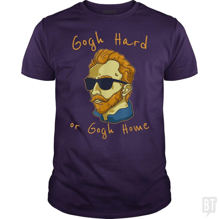 SunFrog-Busted Glenda Classic Guys / Unisex Tee / Purple / S Vincent Van Gogh Hard Or Go Home Artist Humor Pun