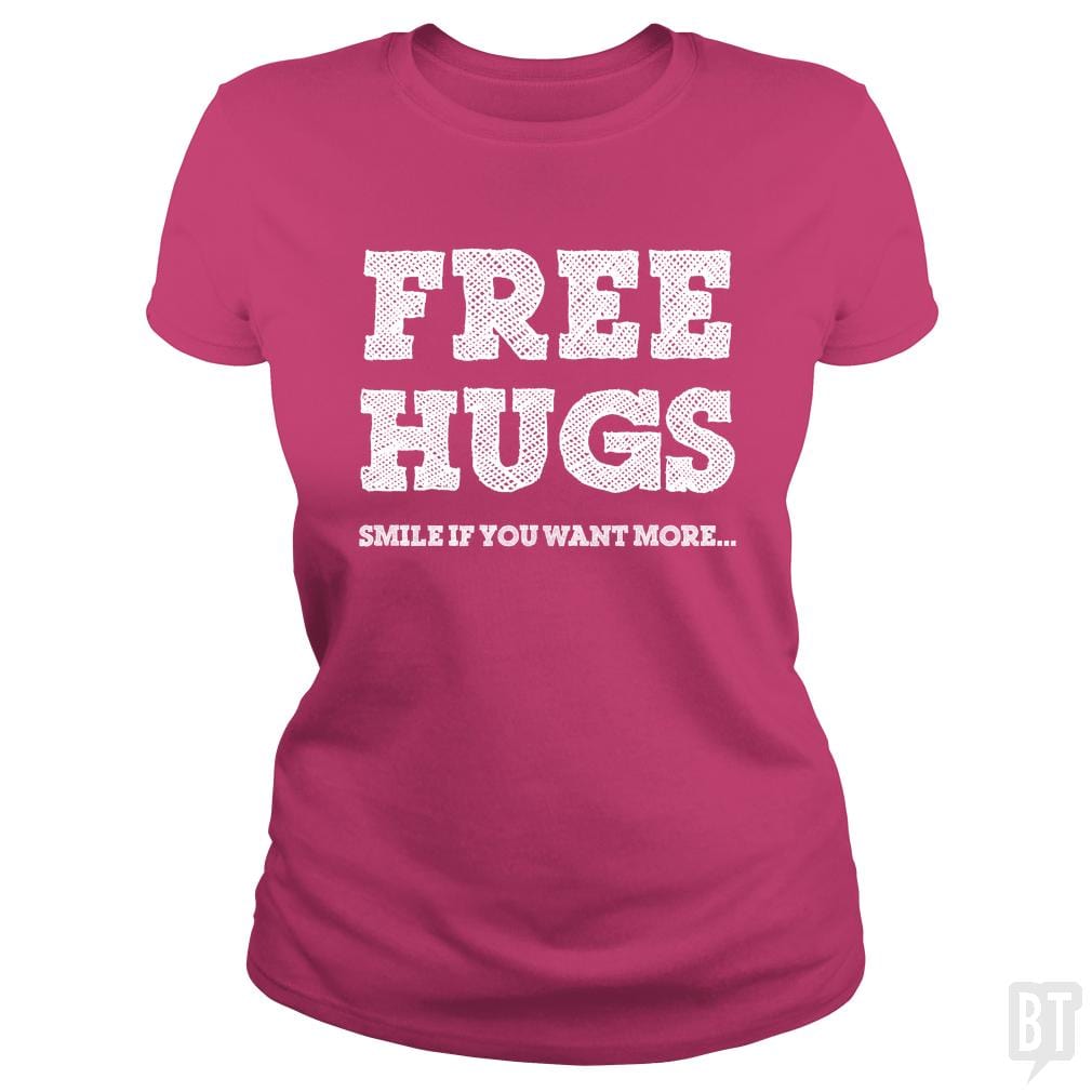 SunFrog-Busted Goljakoff Classic Ladies Tee / Heliconia / S Free hugs, smile if you want more...