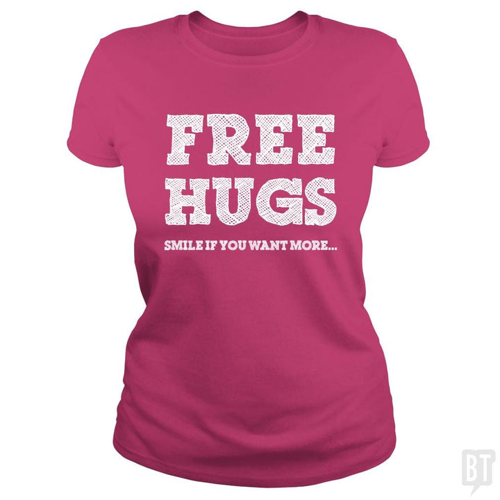 SunFrog-Busted Goljakoff Classic Ladies Tee / Heliconia / S Free hugs, smile if you want more...