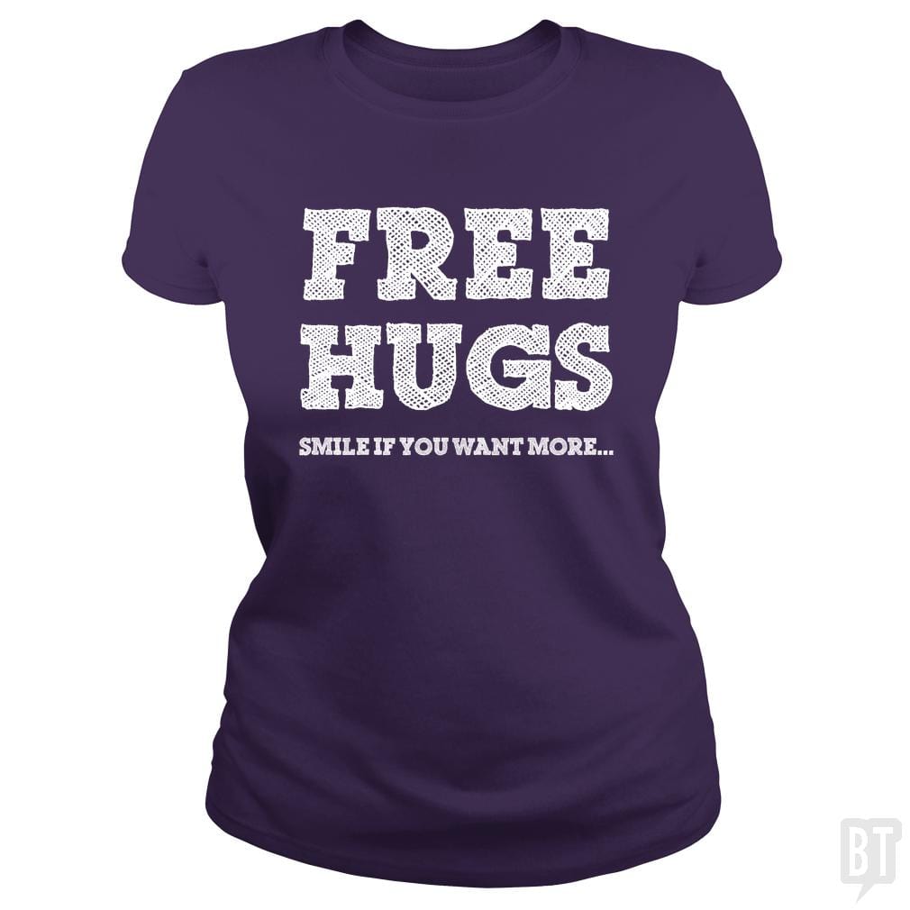 SunFrog-Busted Goljakoff Classic Ladies Tee / Purple / S Free hugs, smile if you want more...