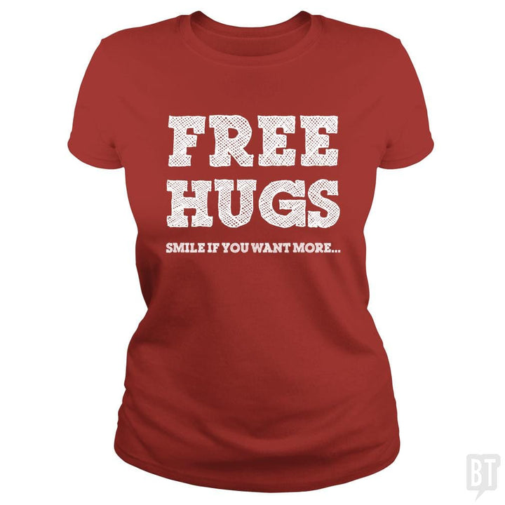 SunFrog-Busted Goljakoff Classic Ladies Tee / Red / S Free hugs, smile if you want more...