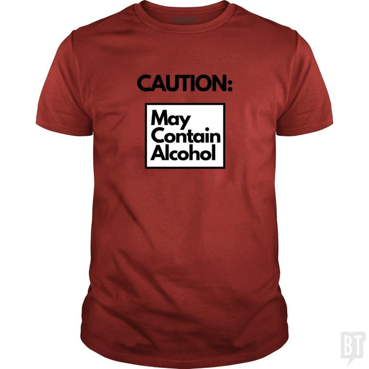 SunFrog-Busted GRIFFfam621 Classic Guys / Unisex Tee / Red / S May Contain Alcohol