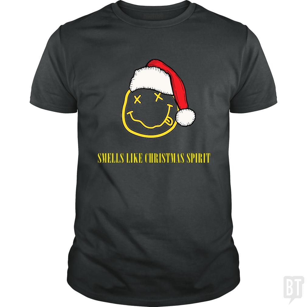 SunFrog-Busted GRIFFfam621 Classic Guys / Unisex Tee / Dark Heather / S SMELLS LIKE CHRISTMAS SPIRIT