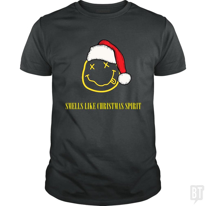 SunFrog-Busted GRIFFfam621 Classic Guys / Unisex Tee / Dark Heather / S SMELLS LIKE CHRISTMAS SPIRIT