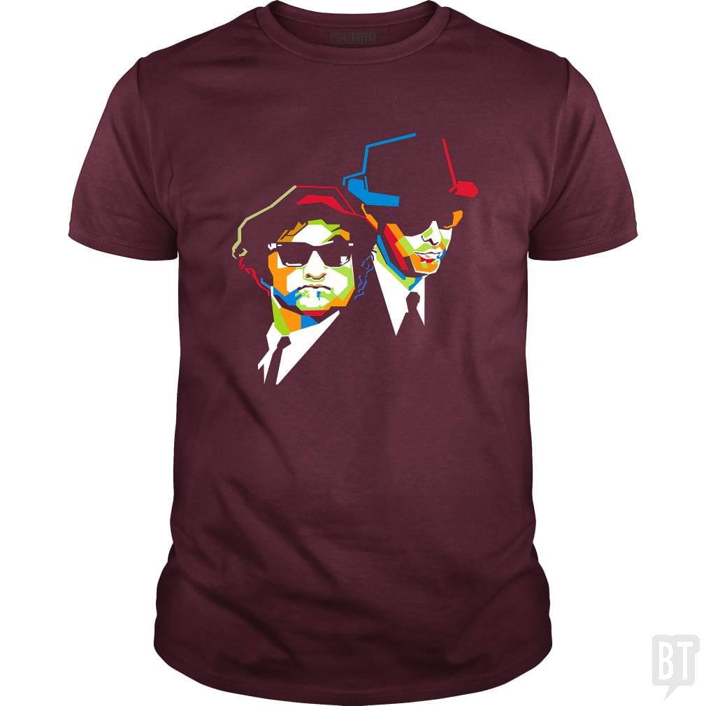 SunFrog-Busted Harold Classic Guys / Unisex Tee / Maroon / S Blues Brothers Cubism