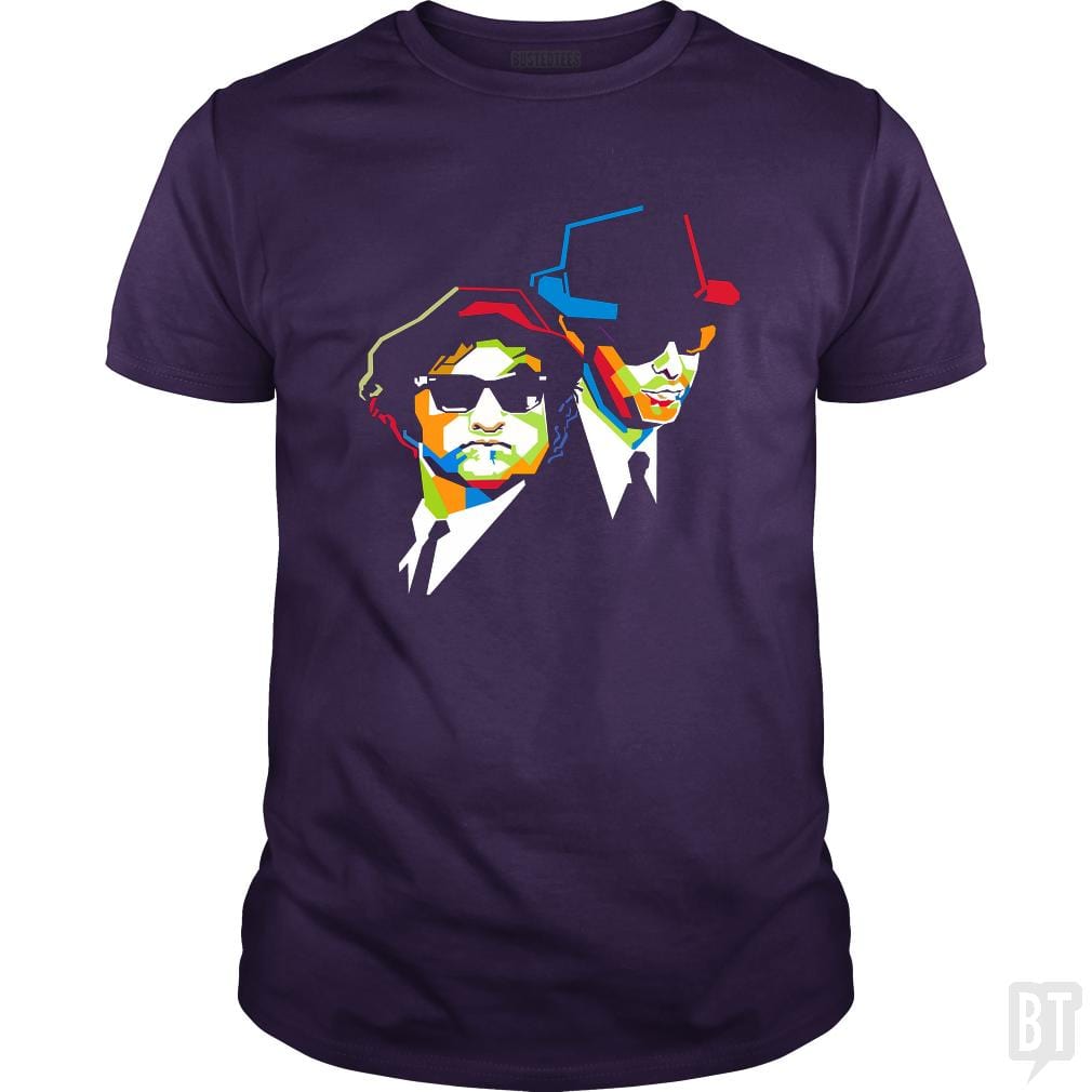 SunFrog-Busted Harold Classic Guys / Unisex Tee / Purple / S Blues Brothers Cubism