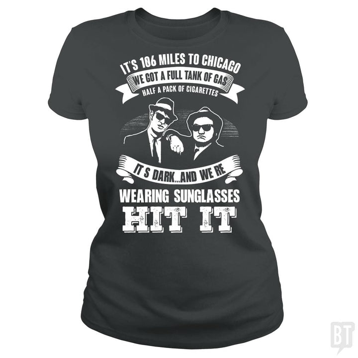 SunFrog-Busted Harold Classic Ladies Tee / Dark Heather / S Blues Brothers Hit It