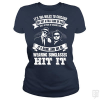 Load image into Gallery viewer, SunFrog-Busted Harold Classic Ladies Tee / Navy Blue / S Blues Brothers Hit It
