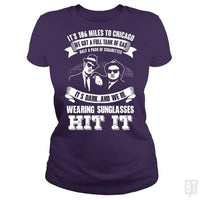 Load image into Gallery viewer, SunFrog-Busted Harold Classic Ladies Tee / Purple / S Blues Brothers Hit It
