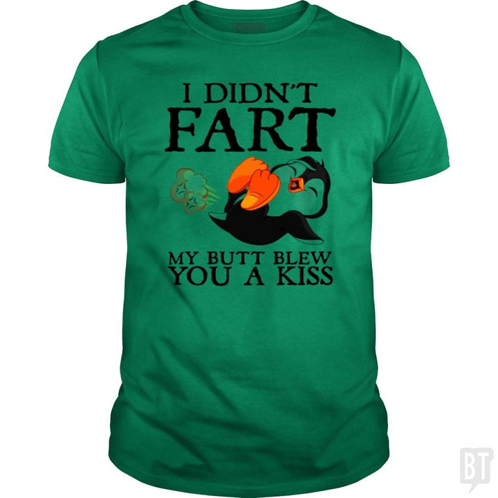 SunFrog-Busted Harold Classic Guys / Unisex Tee / Irish Green / S Funny Fart Kiss Tee