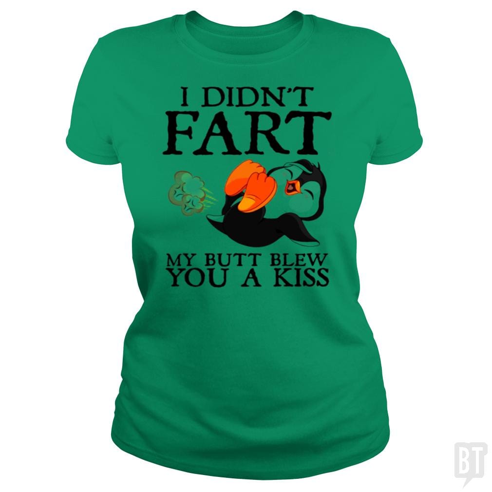 SunFrog-Busted Harold Classic Ladies Tee / Irish Green / S Funny Fart Kiss Tee