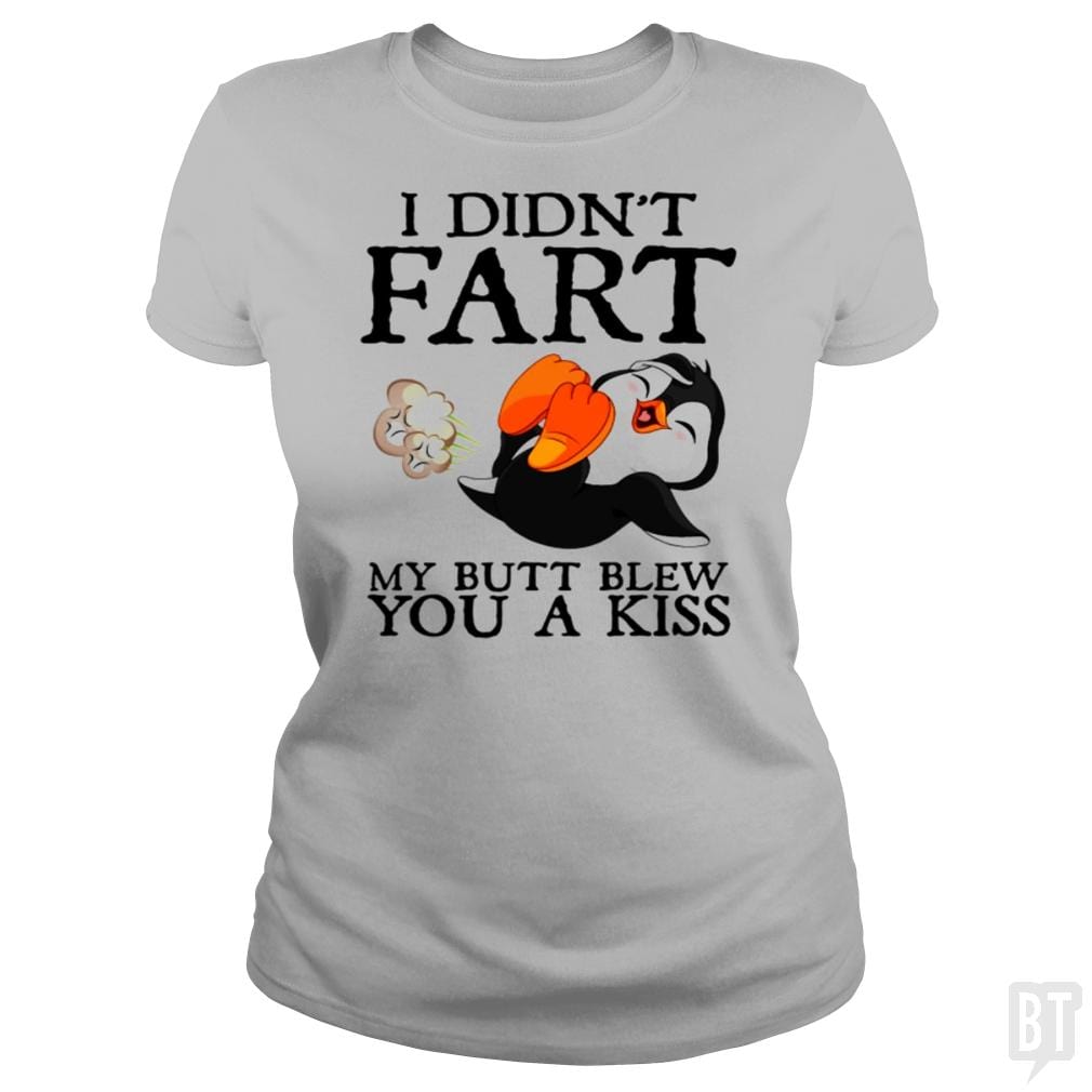 SunFrog-Busted Harold Classic Ladies Tee / Sport Grey / S Funny Fart Kiss Tee