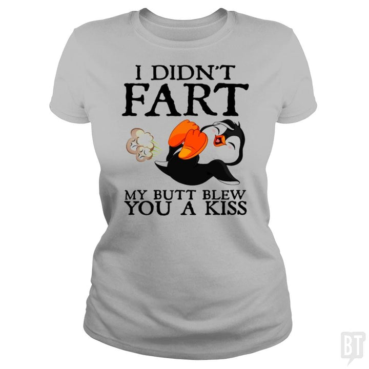 SunFrog-Busted Harold Classic Ladies Tee / Sport Grey / S Funny Fart Kiss Tee