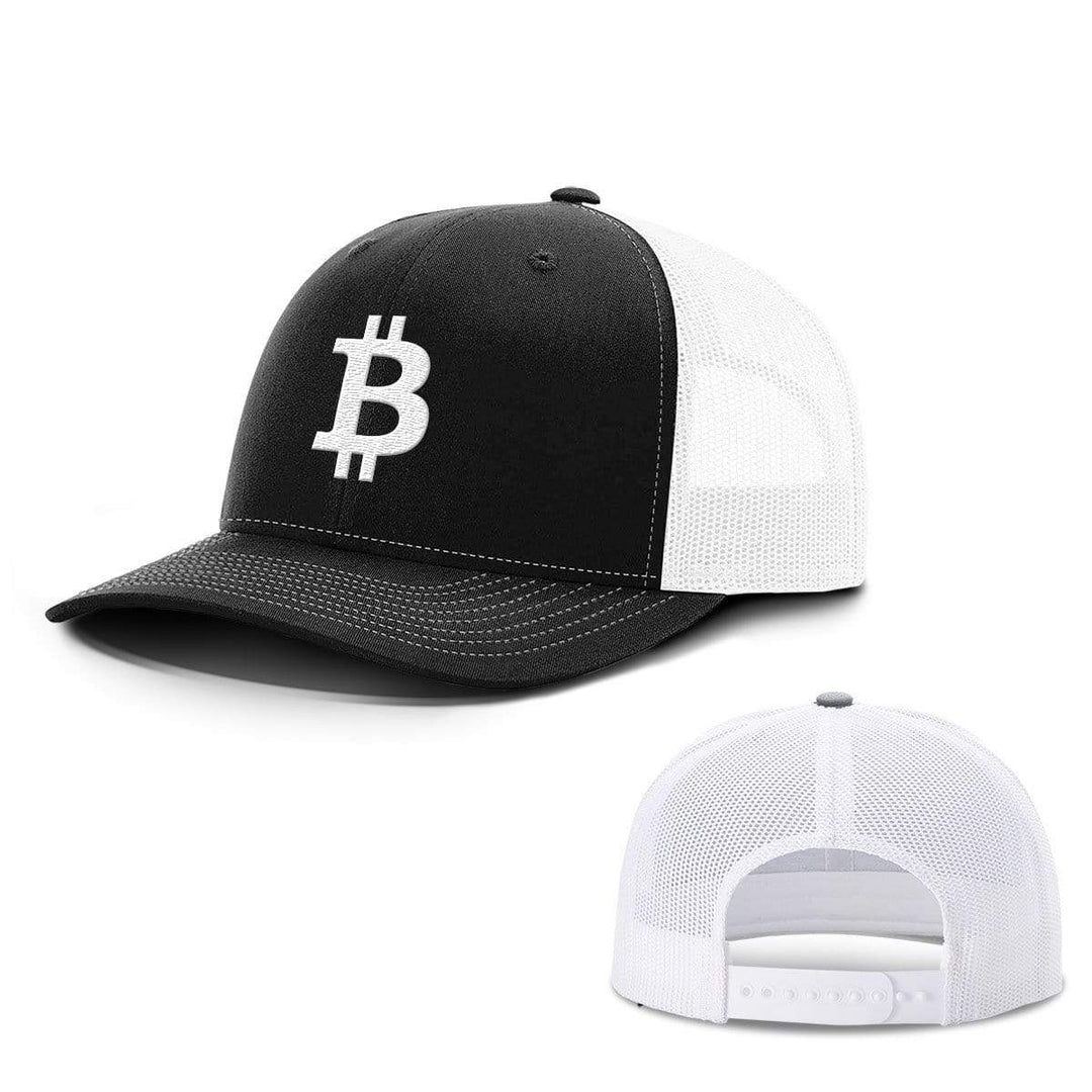 SunFrog-Busted Hats Snapback / Black and White / One Size Bitcoin Logo Hats