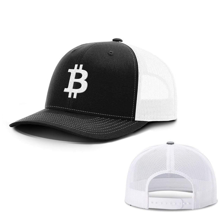 SunFrog-Busted Hats Snapback / Black and White / One Size Bitcoin Logo Hats