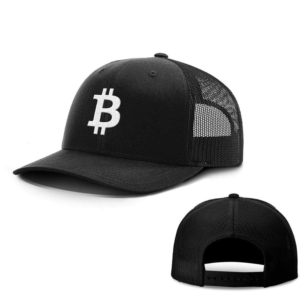 SunFrog-Busted Hats Snapback / Full Black / One Size Bitcoin Logo Hats
