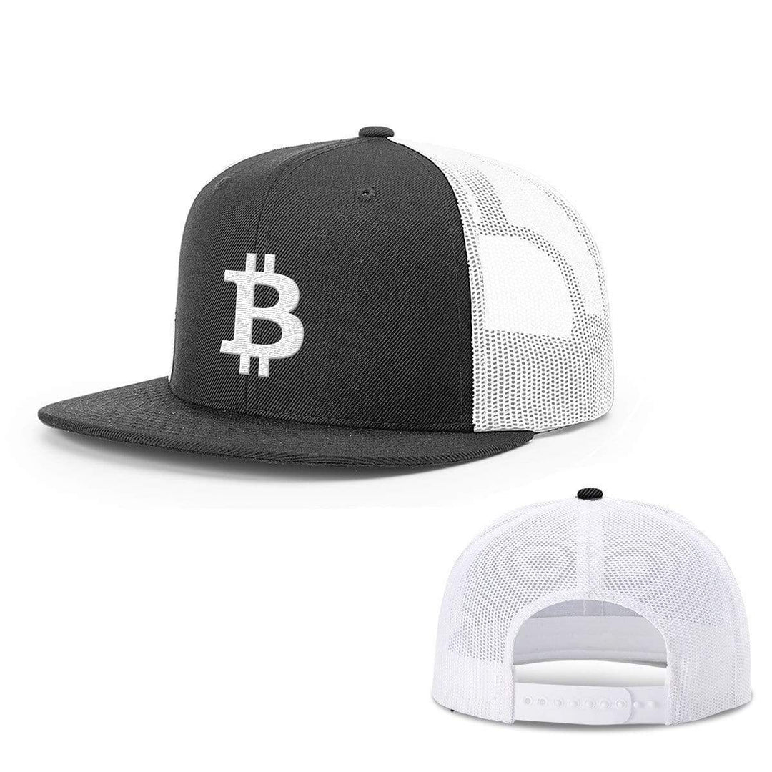 SunFrog-Busted Hats Snapback Flatbill / Black and White / One Size Bitcoin Logo Hats