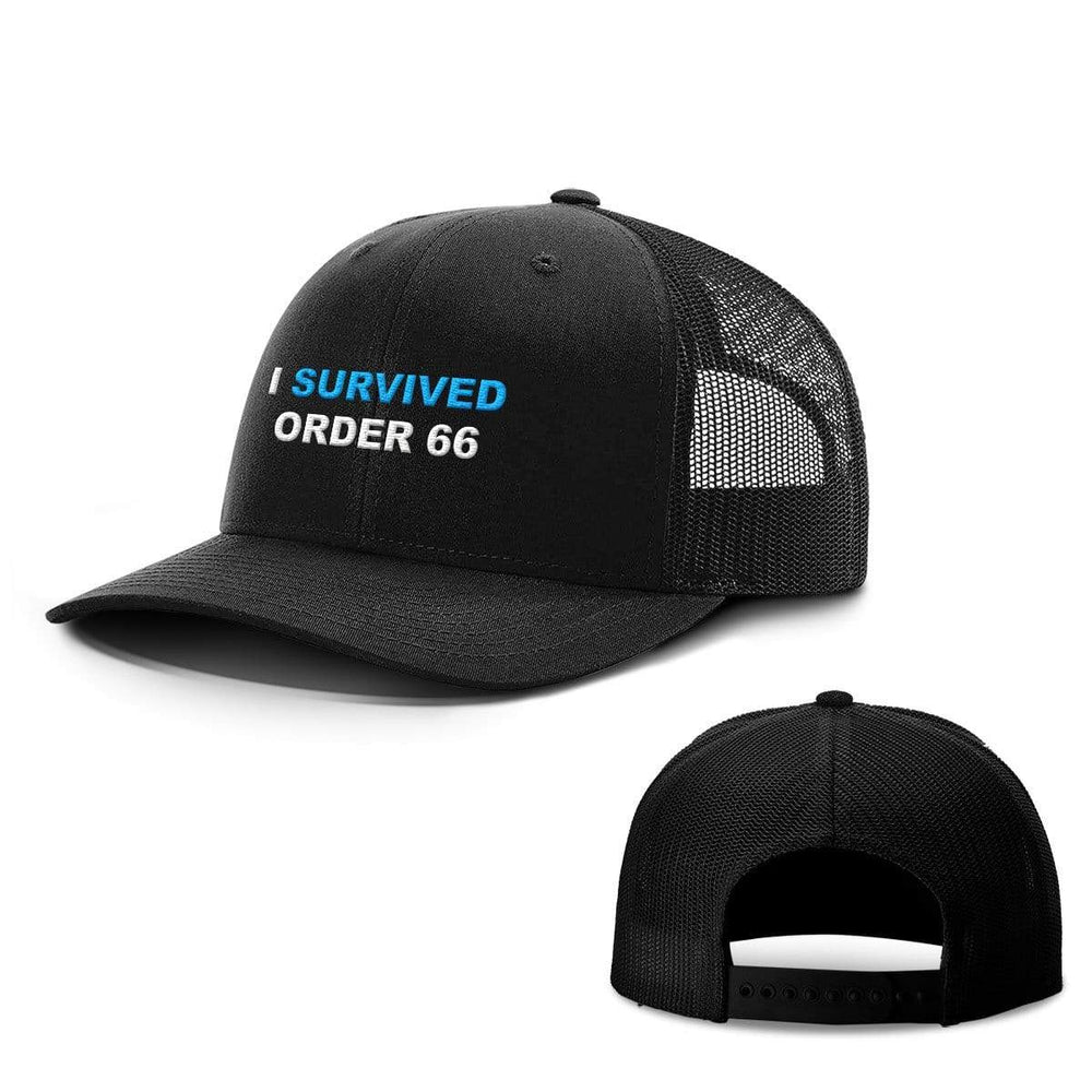 SunFrog-Busted Hats Snapback / Full Black / One Size I Survived Order 66 Hats