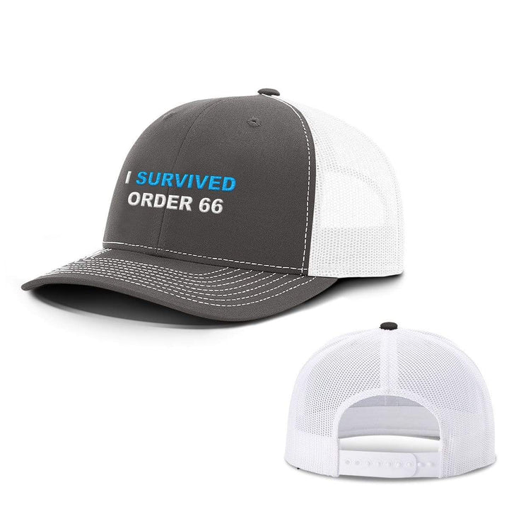 SunFrog-Busted Hats Snapback / Charcoal and White / One Size I Survived Order 66 Hats