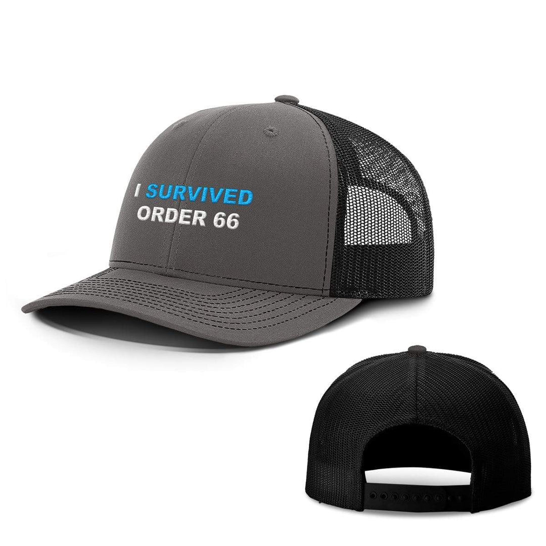 SunFrog-Busted Hats Snapback / Charcoal and Black / One Size I Survived Order 66 Hats