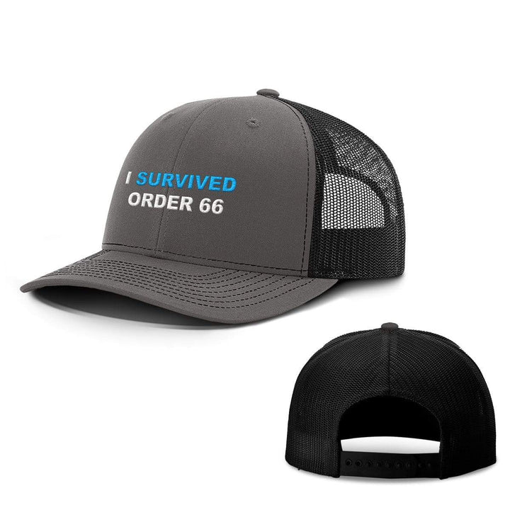 SunFrog-Busted Hats Snapback / Charcoal and Black / One Size I Survived Order 66 Hats