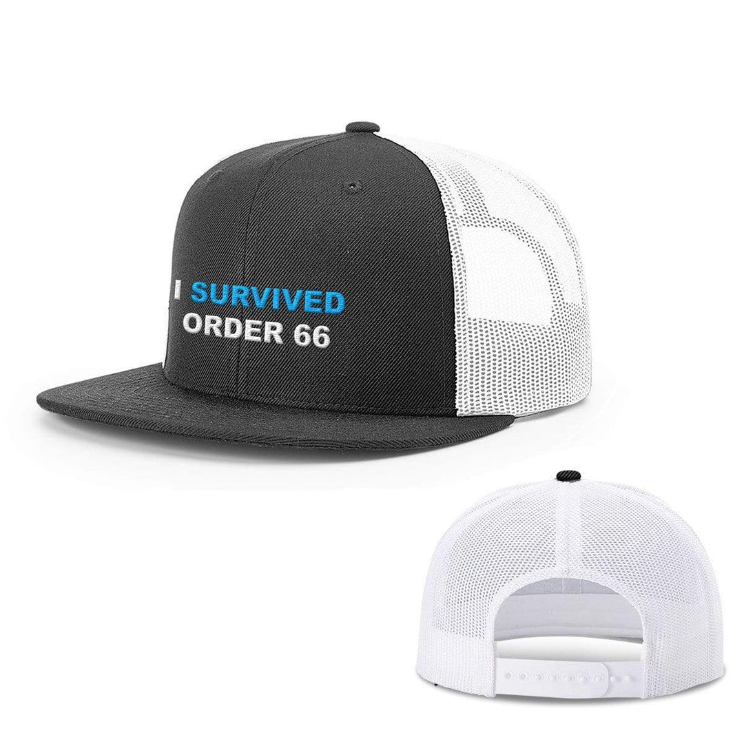 SunFrog-Busted Hats Snapback Flatbill / Black and White / One Size I Survived Order 66 Hats