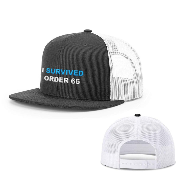 SunFrog-Busted Hats Snapback Flatbill / Black and White / One Size I Survived Order 66 Hats