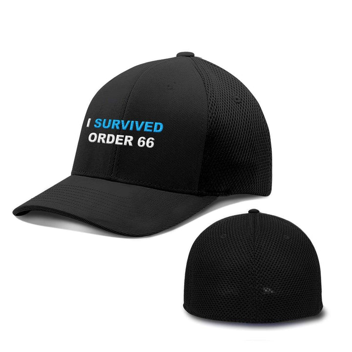 SunFrog-Busted Hats Flexfit / Full Black / S/M I Survived Order 66 Hats
