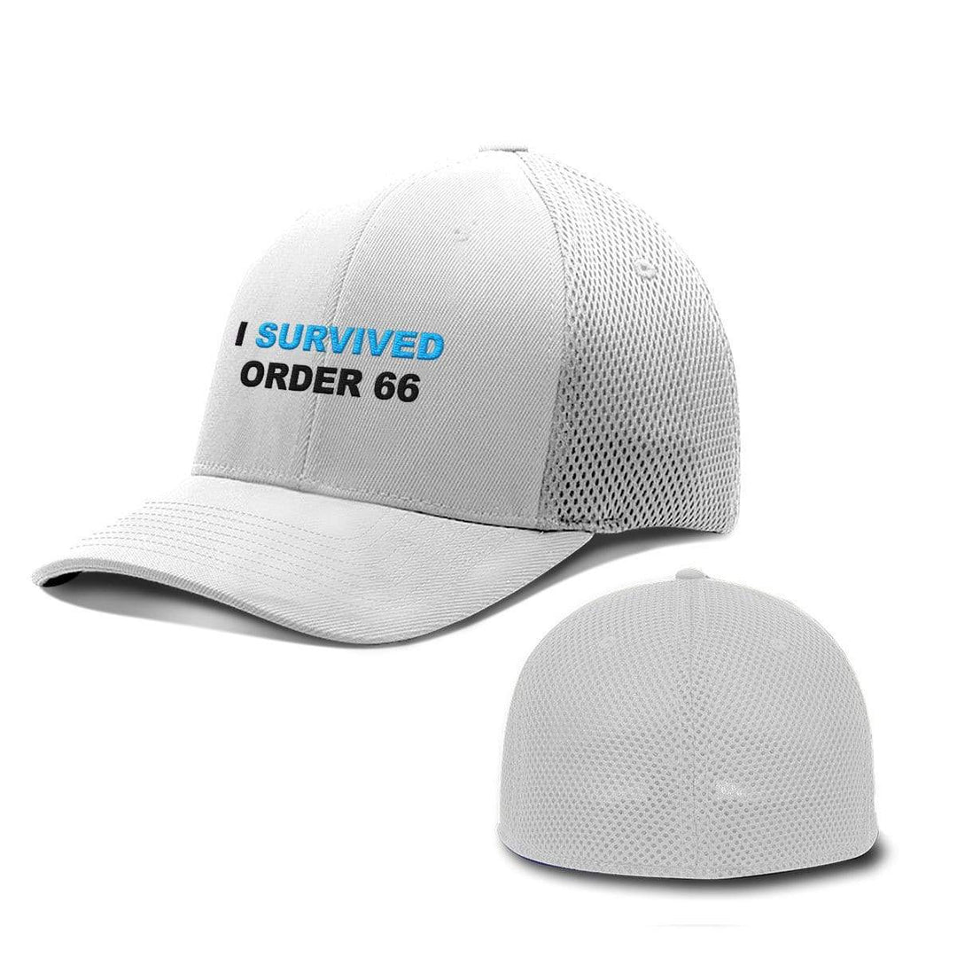 SunFrog-Busted Hats Flexfit / White / S/M I Survived Order 66 Hats
