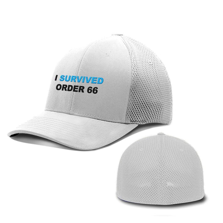 SunFrog-Busted Hats Flexfit / White / S/M I Survived Order 66 Hats