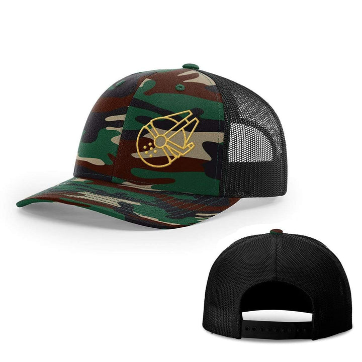 SunFrog-Busted Hats Snapback / Green Camo and Black / One Size Millenium Falcon Hats