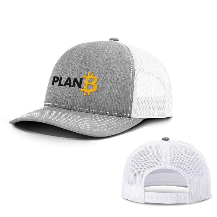 SunFrog-Busted Hats Snapback / Heather and White / One Size Plan B Bitcoin Hats
