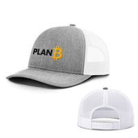 Load image into Gallery viewer, SunFrog-Busted Hats Snapback / Heather and White / One Size Plan B Bitcoin Hats

