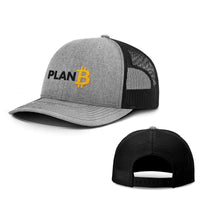 Load image into Gallery viewer, SunFrog-Busted Hats Snapback / Heather and Black / One Size Plan B Bitcoin Hats
