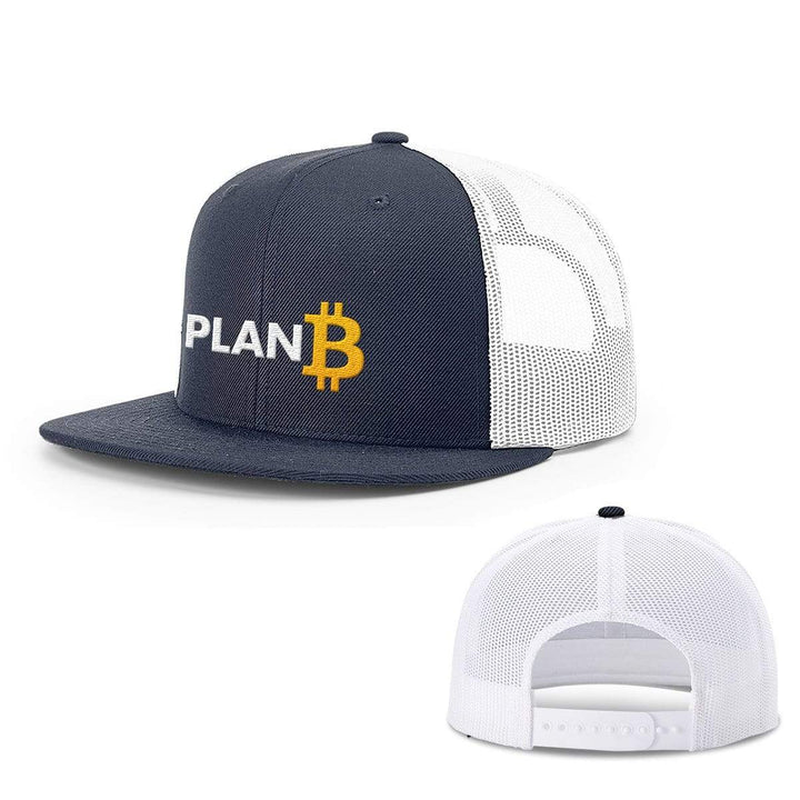 SunFrog-Busted Hats Snapback Flatbill / Navy and White / One Size Plan B Bitcoin Hats