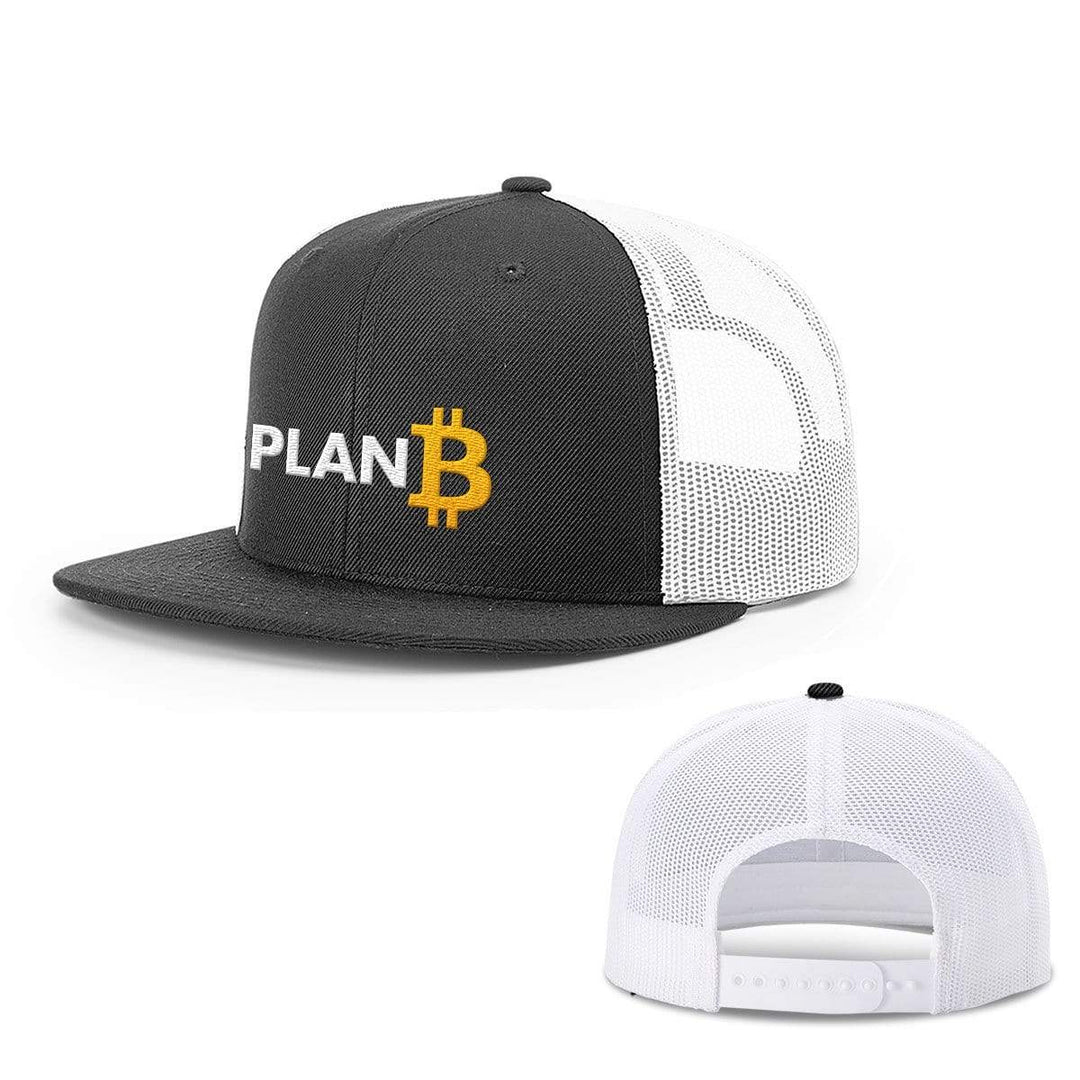 SunFrog-Busted Hats Snapback Flatbill / Black and White / One Size Plan B Bitcoin Hats