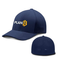 Load image into Gallery viewer, SunFrog-Busted Hats Flexfit / Deep Navy / S/M Plan B Bitcoin Hats
