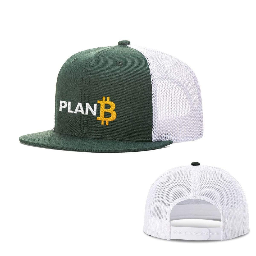 SunFrog-Busted Hats Snapback Flatbill / Dark Green and White / One Size Plan B Bitcoin Hats