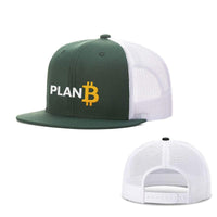 Load image into Gallery viewer, SunFrog-Busted Hats Snapback Flatbill / Dark Green and White / One Size Plan B Bitcoin Hats
