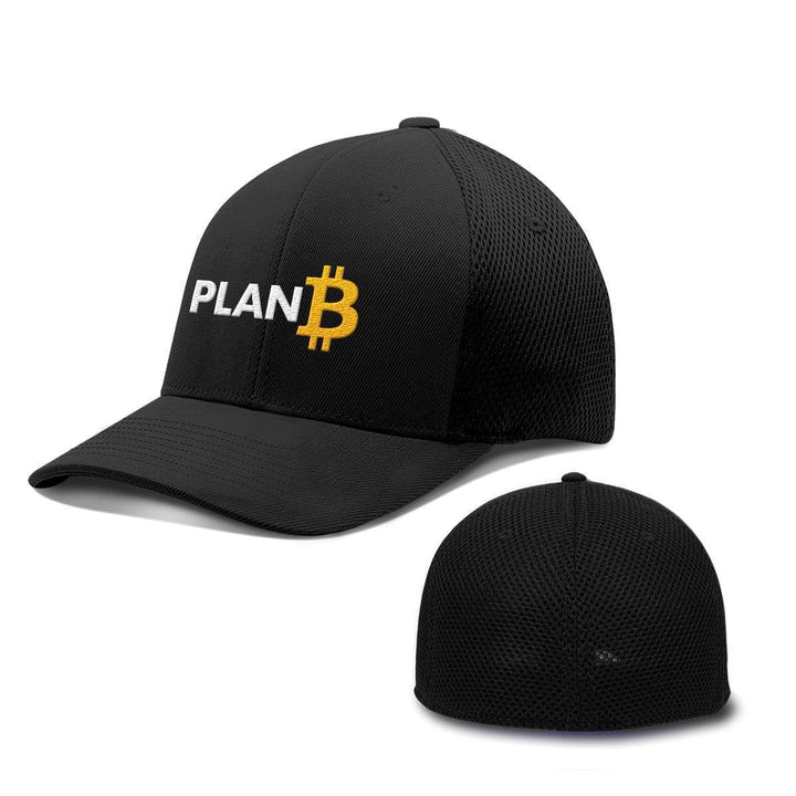 SunFrog-Busted Hats Flexfit / Full Black / S/M Plan B Bitcoin Hats